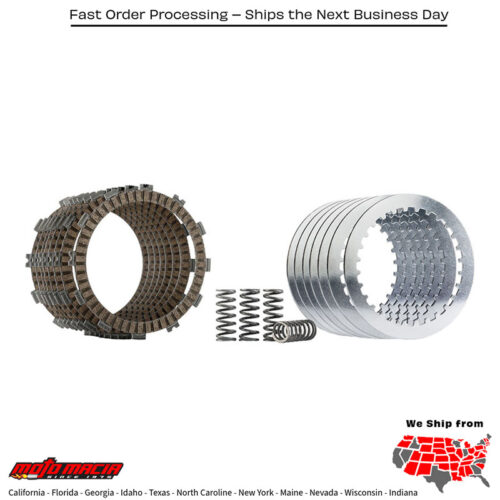 HINSON Clutch Fiber Spring Kit Steel (juego de discos de embrague) HINSON Husqvarna KTM Honda TE 150 150 X Husqvarna KTM Honda TE 150 150 XC TC 125 TE 125 CR125R 200 Xc 144 Sx 125 SX 150 SX 200 Sx 200 Xc-W 150 XC-W 125 Exc 1987-2018. MPN: FSC094-7-001. SKU: 151-6010.