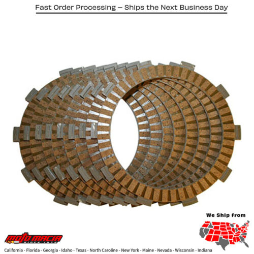 HINSON "Plates Kit-Fiber 8 Plates" H (juego de discos de embrague) HINSON Husqvarna Honda KTM TE 150 TC 12 Husqvarna Honda KTM TE 150 TC 125 TE 125 CRF250R CRF250X CR125R 250 SX-F 250 XCF-W 250 XC-F CRF250RX 2000-2021. MPN: FP094-8-001. SKU: 151-6101.