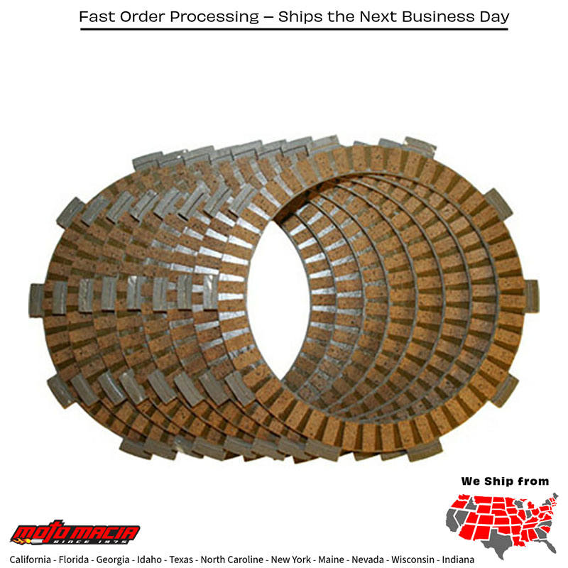 HINSON "Plates Kit-Fiber 8 Plates" K (juego de discos de embrague) HINSON Kawasaki KX450F KX450X 2021-2023 Kawasaki KX450F KX450X 2021-2023. MPN: FP058-8-001. SKU: 151-61031.