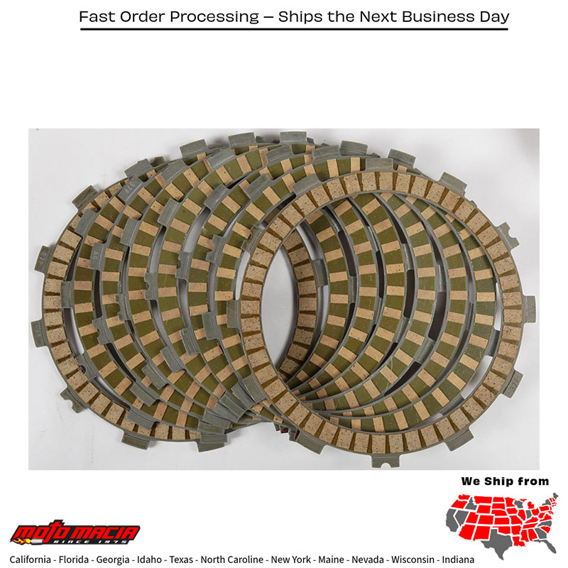 HINSON "Plates Kit-Fiber 8 Plates" S (juego de discos de embrague) HINSON Suzuki RMX450Z RM-Z450 2005-2022 Suzuki RMX450Z RM-Z450 2005-2022. MPN: FP230-8-001. SKU: 151-6107.