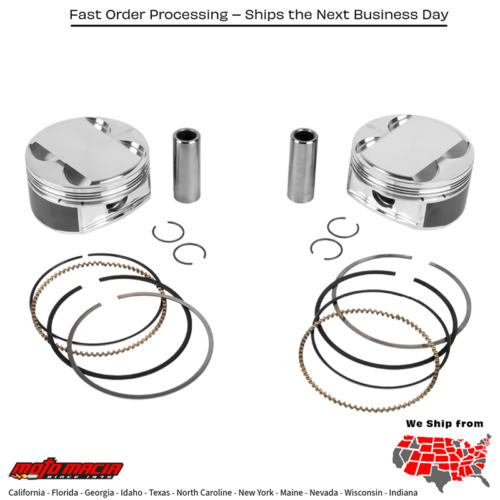 PISTON KIT HD M8 107 4.080 BORE 4.375 STROKE 11.5:1