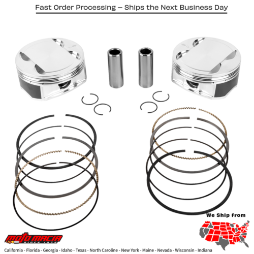 PISTON KIT HD M8 107 4.250 BORE 4.375 STROKE 11.5:1