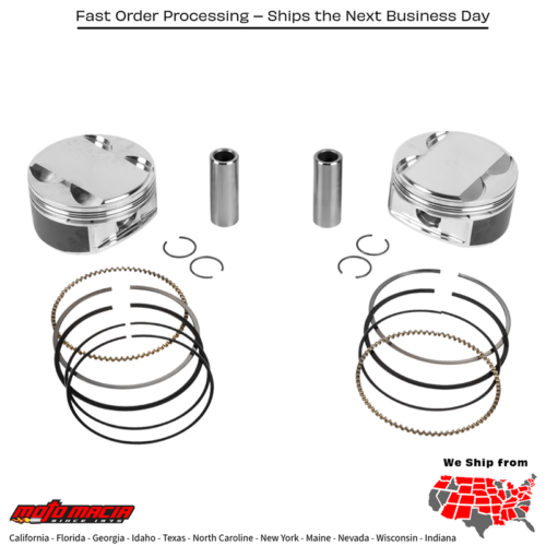 PISTON KIT HD M8 114 4.016 BORE 4.500 STROKE 11.5:1