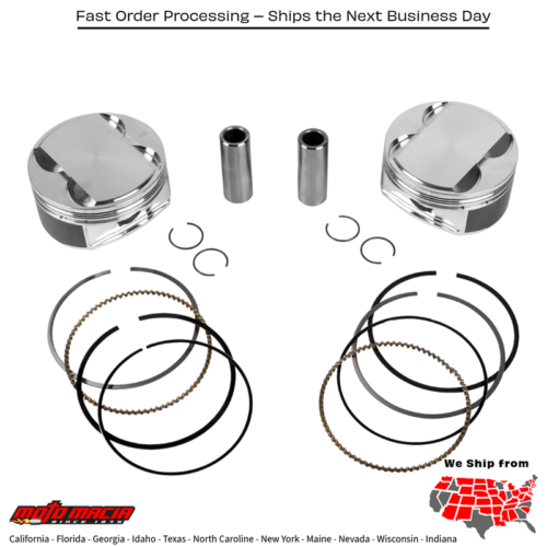 PISTON KIT HD M8 108 4.080 BORE 4.500 STROKE 11.5:1
