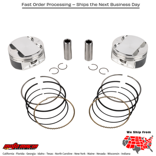 PISTON KIT HD M8 114 4.250 BORE 4.500 STROKE 11.5:1