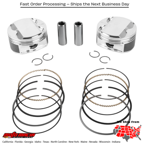PISTON KIT HD M8 107 4.080 BORE 4.375 STROKE 12:1