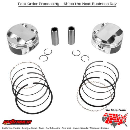 PISTON KIT HD M8 107 3.937 BORE 4.375 STROKE 12:1
