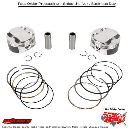 PISTON KIT HD M8 114 4.020 BORE 4.500 STROKE 12:1