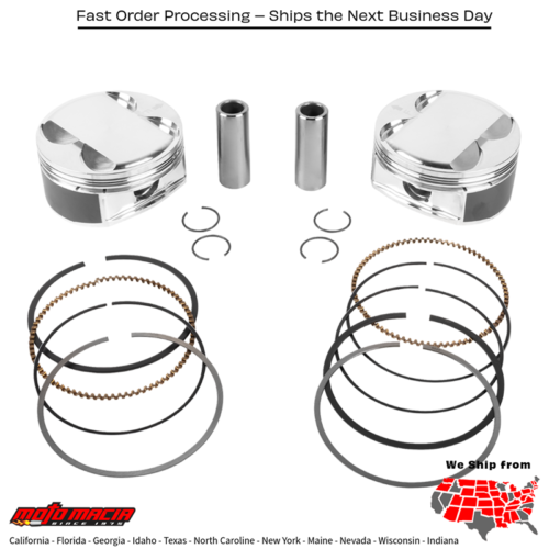 PISTON KIT HD M8 114 4.075 BORE 4.500 STROKE 12:1