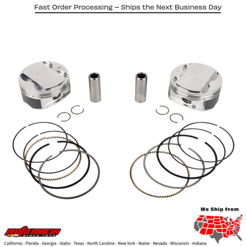 PISTON KIT HD M8 114 4.125 BORE 4.500 STROKE 12:1