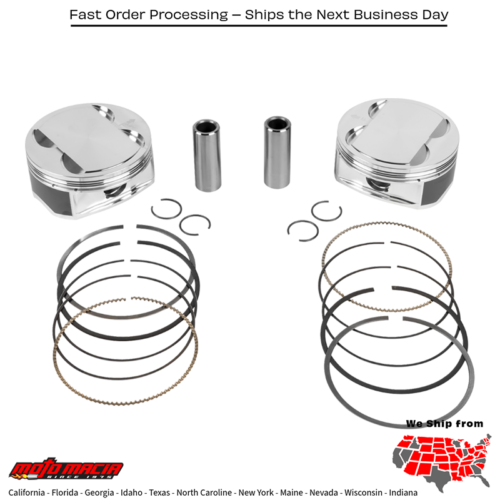 PISTON KIT HD M8 114 4.250 BORE 4.500 STROKE 12:1