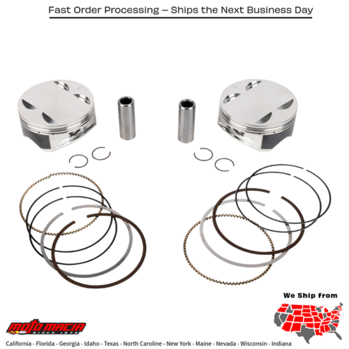 PISTON KIT HD M8 114 4.320 BORE 4.500 STROKE 12:1