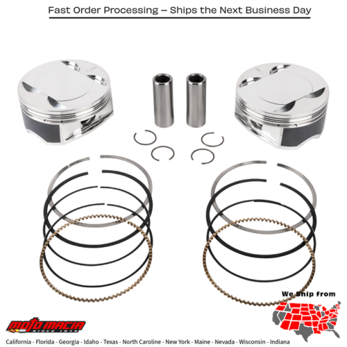 PISTON KIT HD M8 107 4.255 BORE 4.375 STROKE 11.5:1