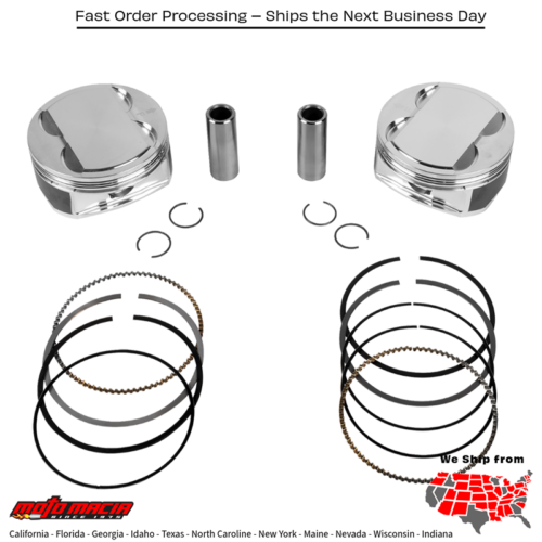 PISTON KIT HD M8 107 4.255 BORE 4.375 STROKE 12:1