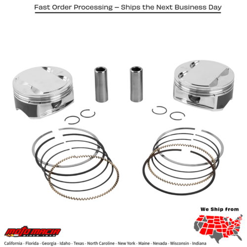 PISTON KIT HD M8 107 4.260 BORE 4.375 STROKE 12:1
