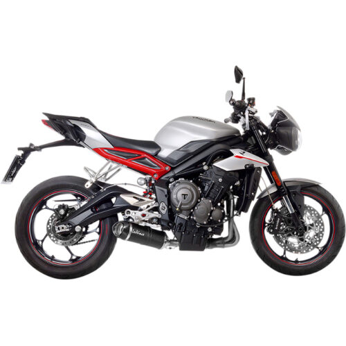 LEOVINCE MUFFLER LV1 BLK TRI 765 Triumph STREET TRIPLE 765 S/SA2/R/R LRH/RS 2017-2022. MPN: 14289EU. SKU: 1811-3765.