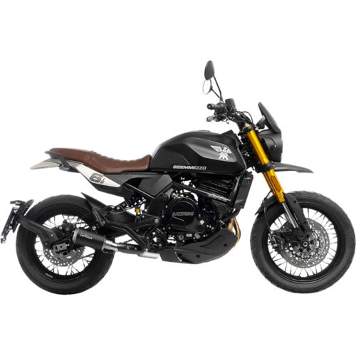 LEOVINCE MUFFLER LV-10 MOTO MORINI SEIEMMEZZO SCR/STR BLK Moto Morini SEIEMMEZZO SCR/STR/A2 2023-2024. MPN: 15267BU. SKU: 1811-4691.