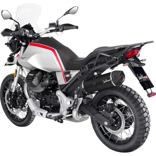 LEOVINCE MUFFLER LV ONE EVO BLACK MOTO GUZZI V85 TT Moto Guzzi V85 STRADA/TT/TT TRAVEL 2024-2026 Moto Guzzi V85 TT 2019-2023. MPN: 14454EBU. SKU: 1811-4740.