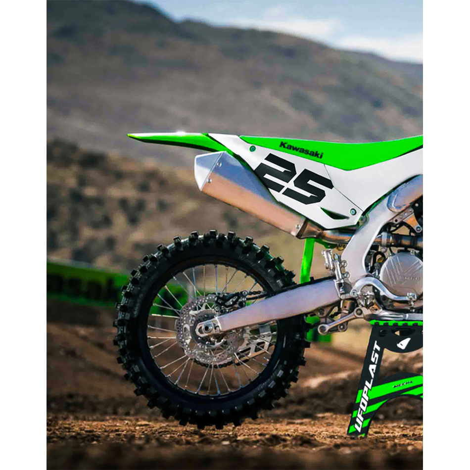 UFO BODY KIT KX250/450F WHITE/GREEN Kawasaki KX 250 2025-2026...