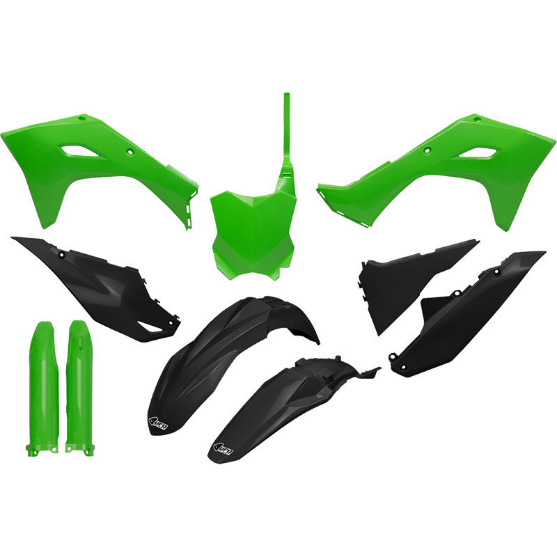 UFO BODY KIT KX250/450F BLACK/GREEN Kawasaki KX 250 2025-2026...